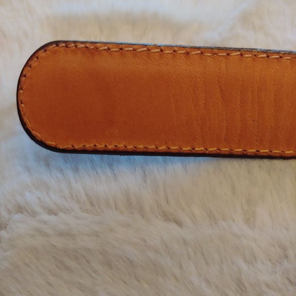 Coach leather belt with brass buckle size 34 burgandy - Picture 11 of 15